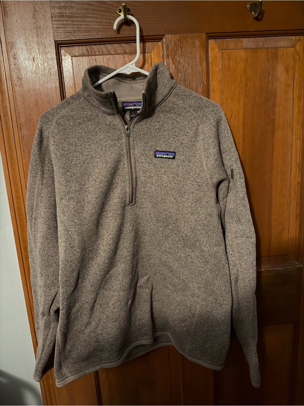 Patagonia Women's  Half-Zip Fleece Sweater in Heather Brown